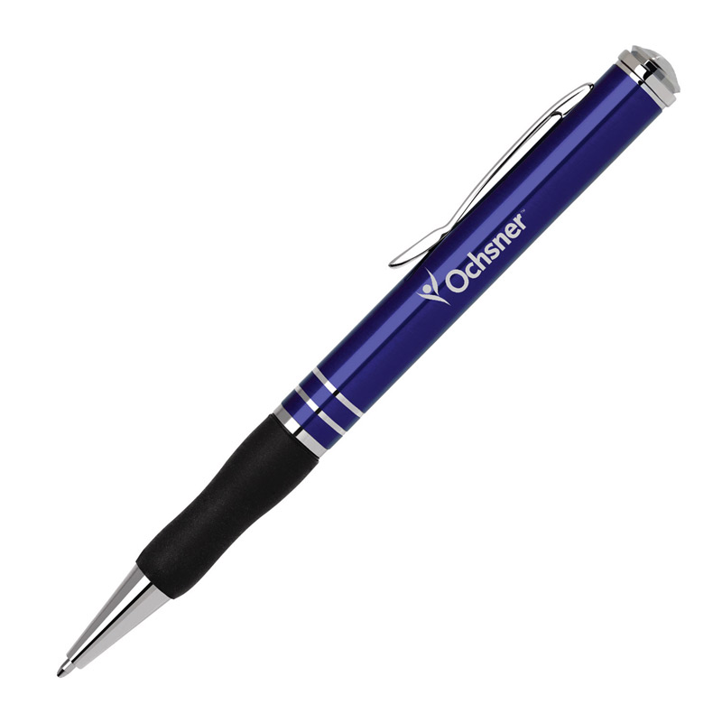 The Metal Collection Twist Action Ballpoint Pen w/ Black Rubber Grip