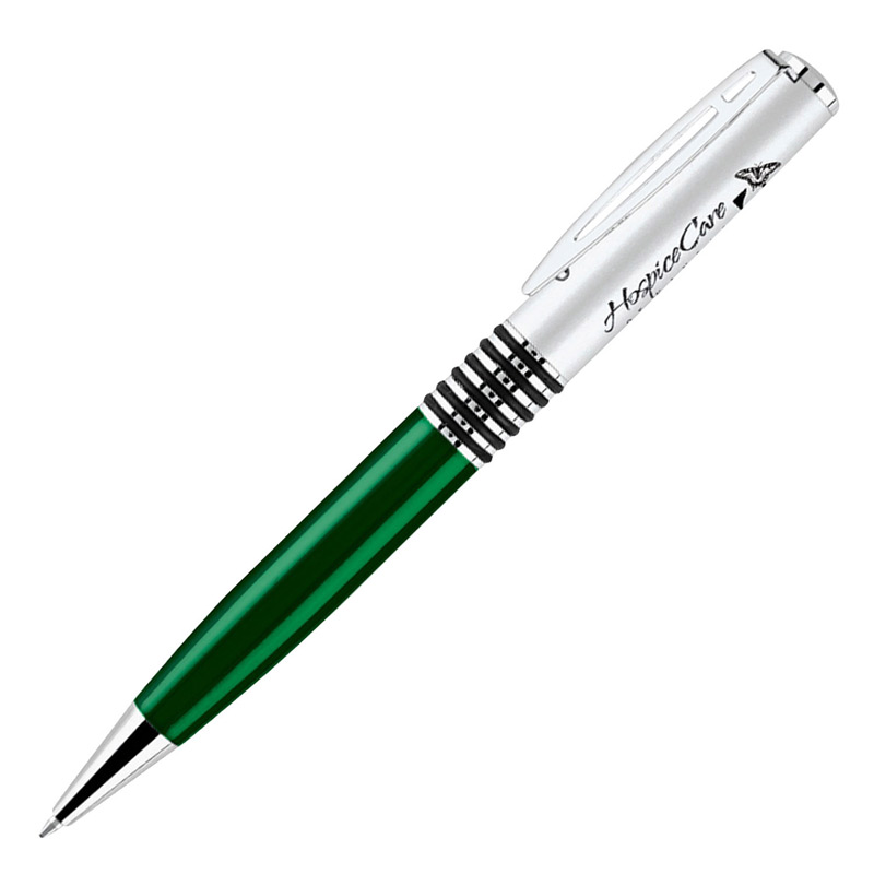Metal Collection Twist Action Ballpoint Pen w/ Translucent Barrel