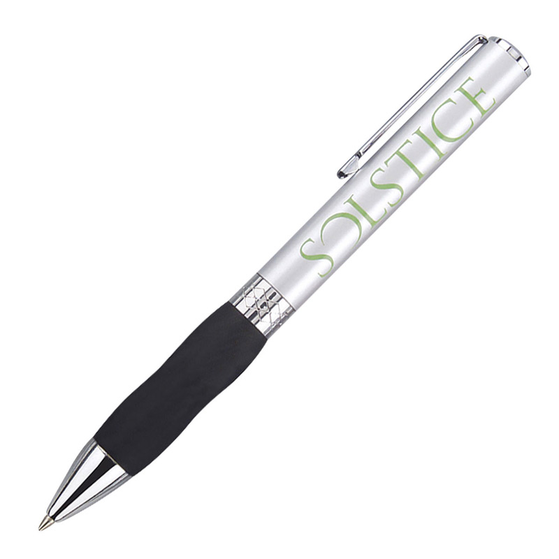 Metal Collection Twist Action Ballpoint Pen w/Wide Satin Chrome Barrel