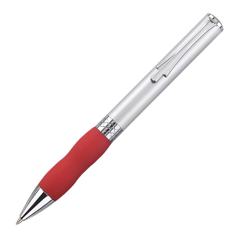 Metal Collection Twist Action Ballpoint Pen w/Wide Satin Chrome Barrel