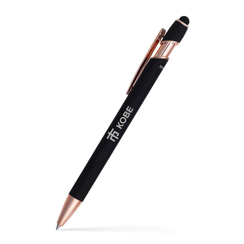 Lexi Stylus Satin Soft Touch Gel Click Pen - Rose Gold (Recycled Aluminum)