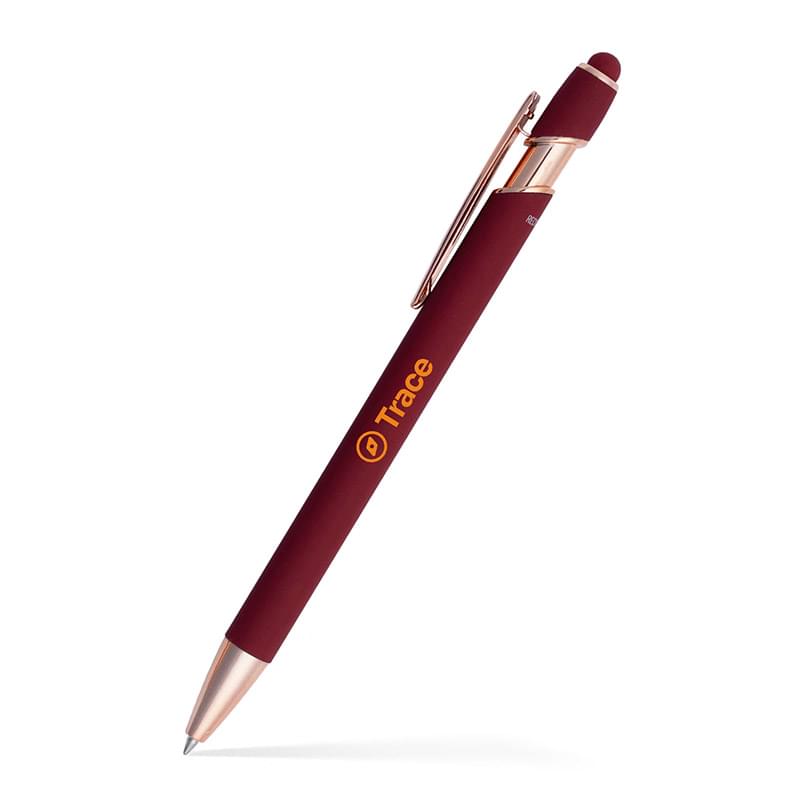 Lexi Stylus Satin Soft Touch Gel Click Pen - Rose Gold (Recycled Aluminum)