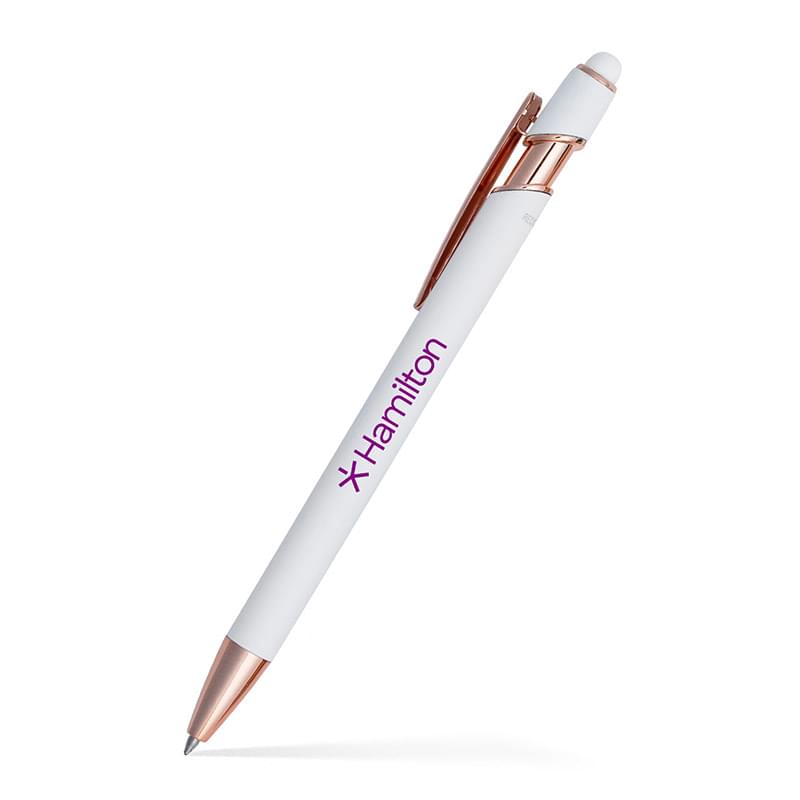 Lexi Stylus Satin Soft Touch Gel Click Pen - Rose Gold (Recycled Aluminum)