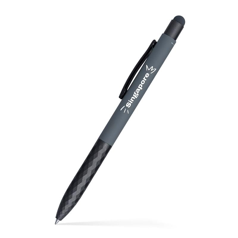 Fleetwood Stylus Satin Soft Touch Gel Click Pen (Recycled Aluminum)
