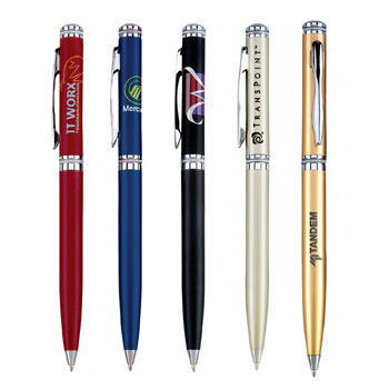 Metal Collection Twist Action Ballpoint Pen w/ Solid Brass Barrel