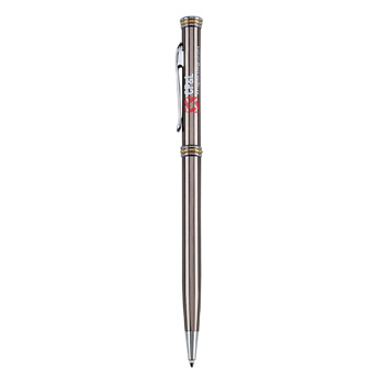 The Metal Collection Twist Action Pen w/ Metallic Color Barrel & Gold Trim