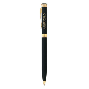 Metal Collection Twist Action Pen w/ Gold Clip