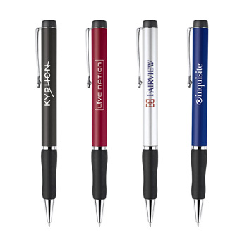 The Metal Collection Twist Action Ballpoint Pen w/ Rubber Grip