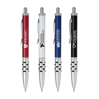 Metal Collection Retractable Aluminum Ballpoint Pen w/ Glisten Barrel