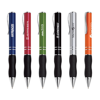 The Metal Collection Twist Action Ballpoint Pen w/Rubber Grip