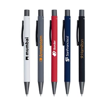 Fleetwood Satin Soft Touch Gel Click Pen (Recycled Aluminum)