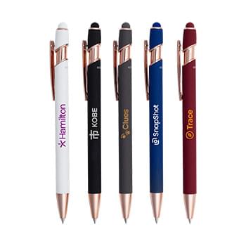 Lexi Stylus Satin Soft Touch Gel Click Pen - Rose Gold (Recycled Aluminum)