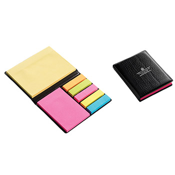 Ultra Notes Black Leatherette PVC PVC Memo/Stick Gift Set - 50 Sheet